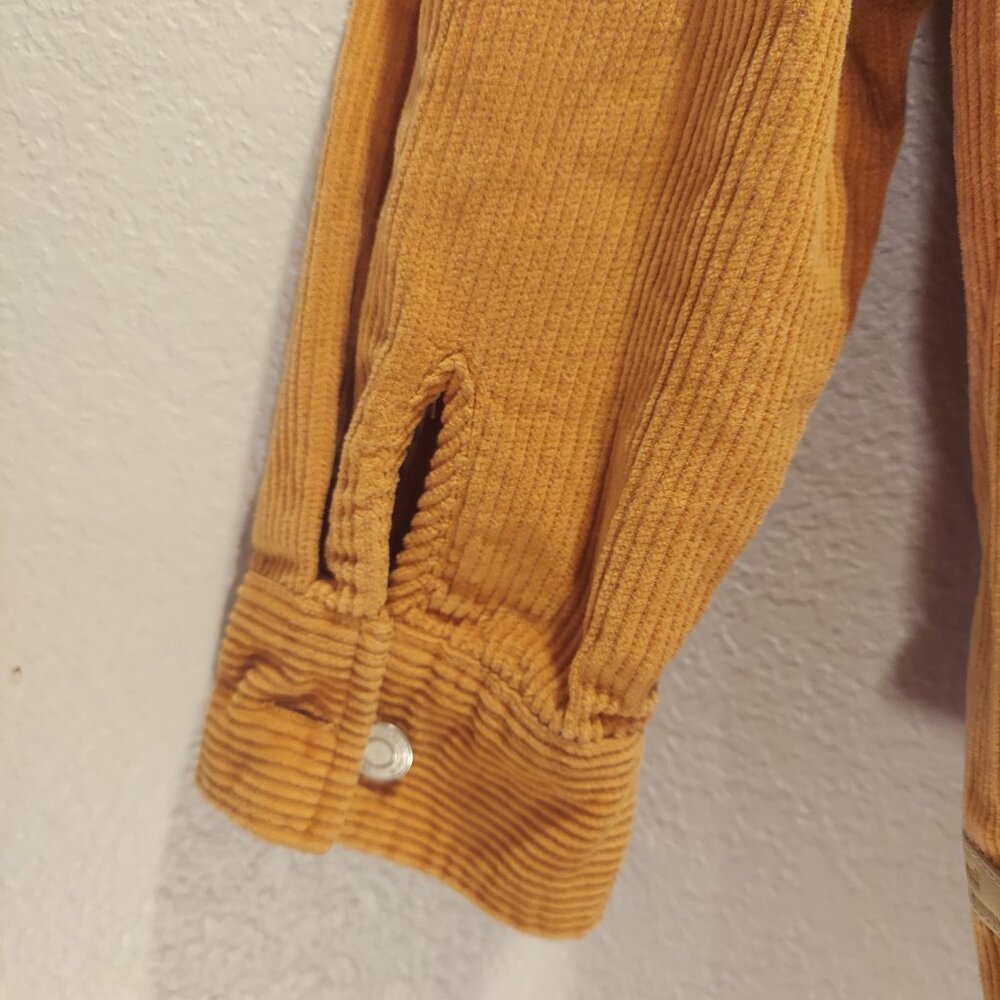 Corduroy Hooded Shirt Jacket Utility Chic Overshirt Casual Layering Shacket - Picture 5 of 10